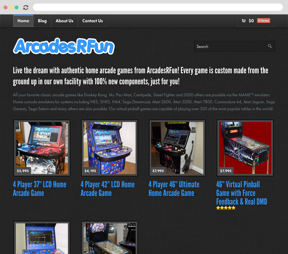 ArcadesRFun Homepage