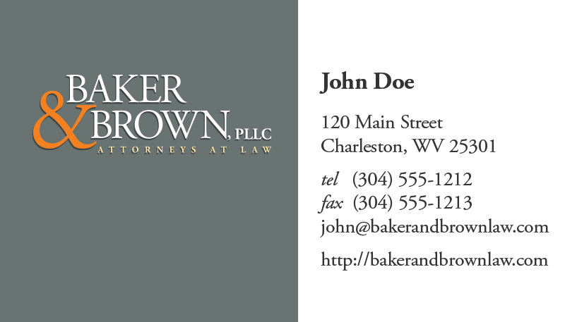 Baker & Brown Business Card