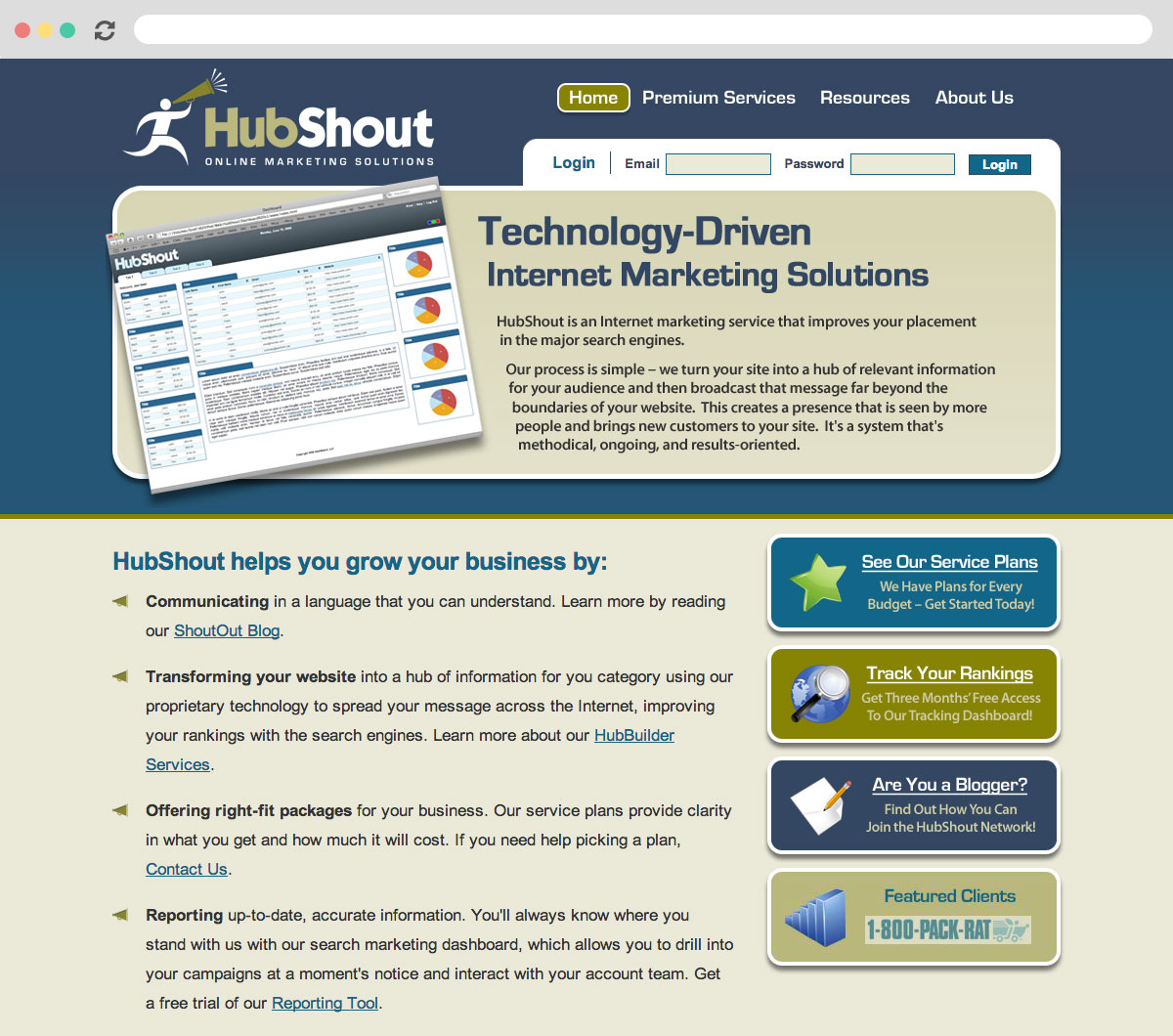 HubShout Homepage